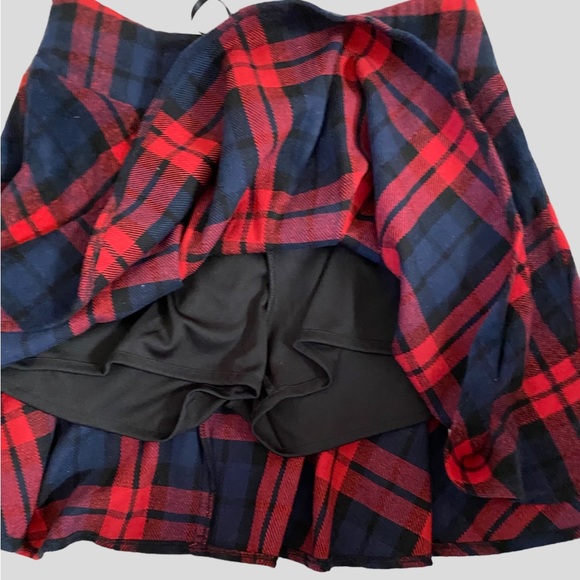 IDEALSANXUN HIGH WAISTED WOOL BLEND GOTHIC MINI SKATER SKIRT (skort)- S/ Medium - Picture 10 of 11